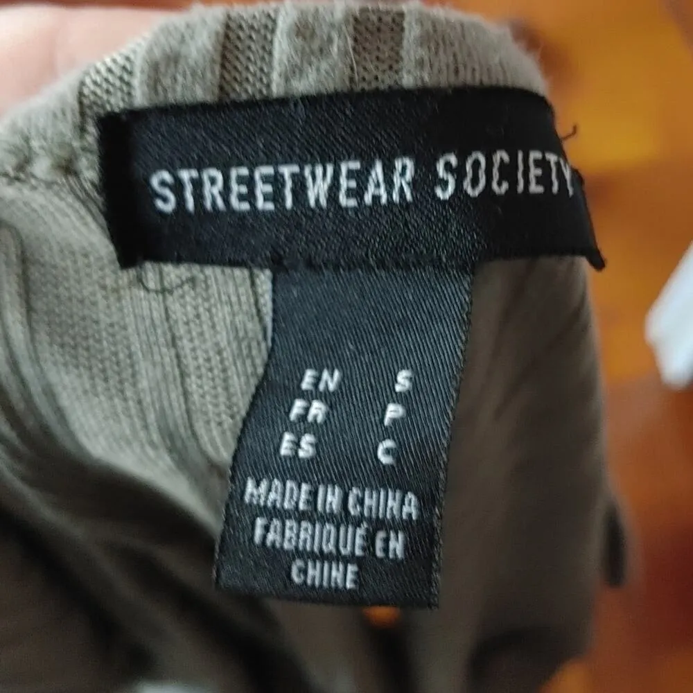 Streetwear Society Size Small Green Duster Open Cardigan Tie Layer Comfy Pockets - Image 9