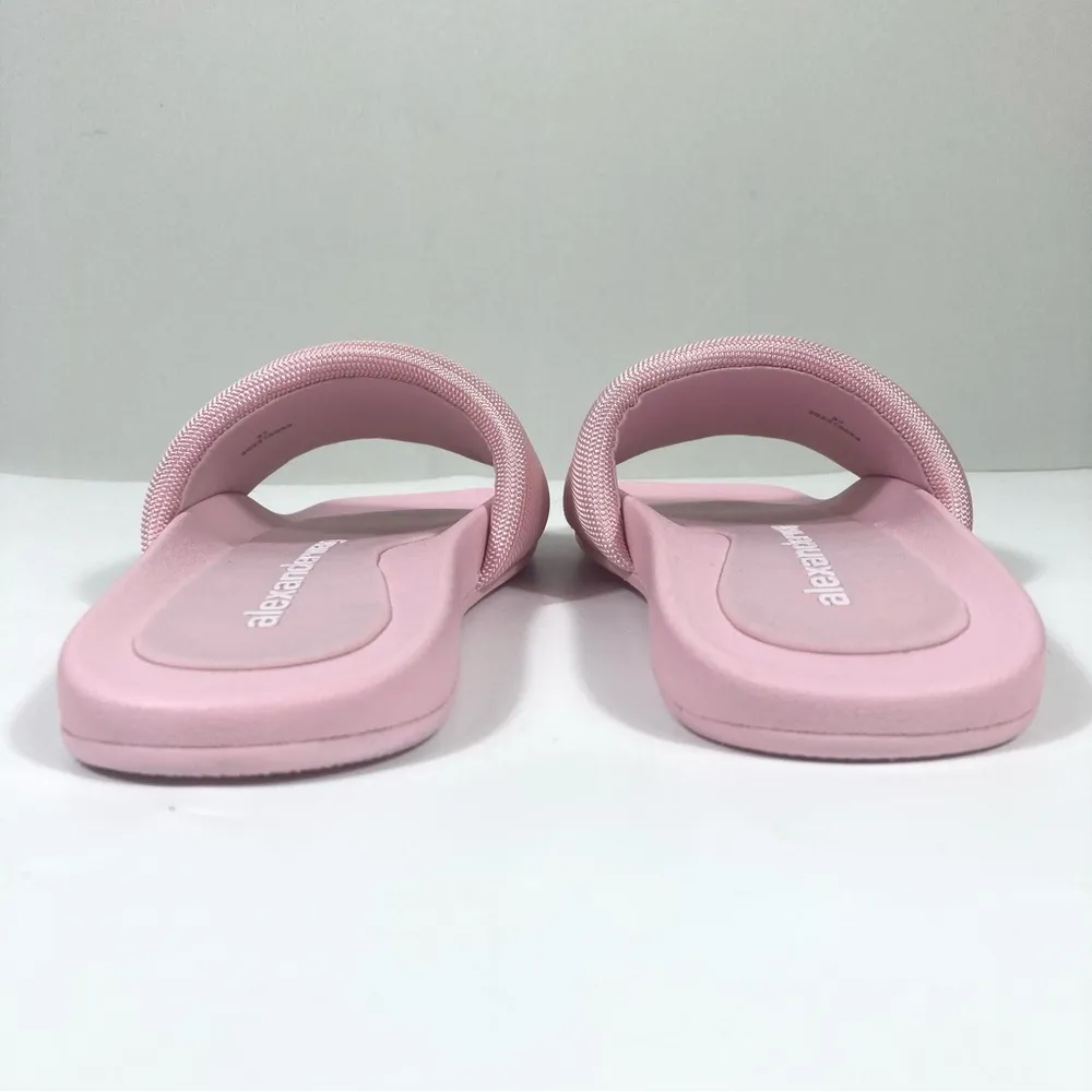 Alexander Wang Logo Pool Slides Light Pink EU 36  NEW - Image 12