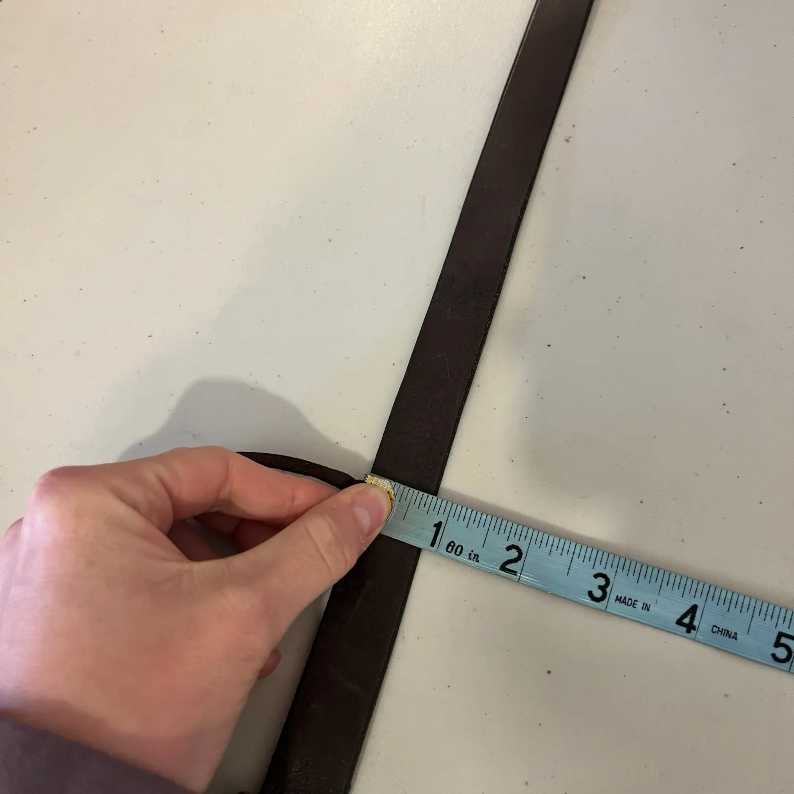 Vintage Levi's Brown Genuine Leather USA Made Golden Buckle Belt Size Small - Image 7