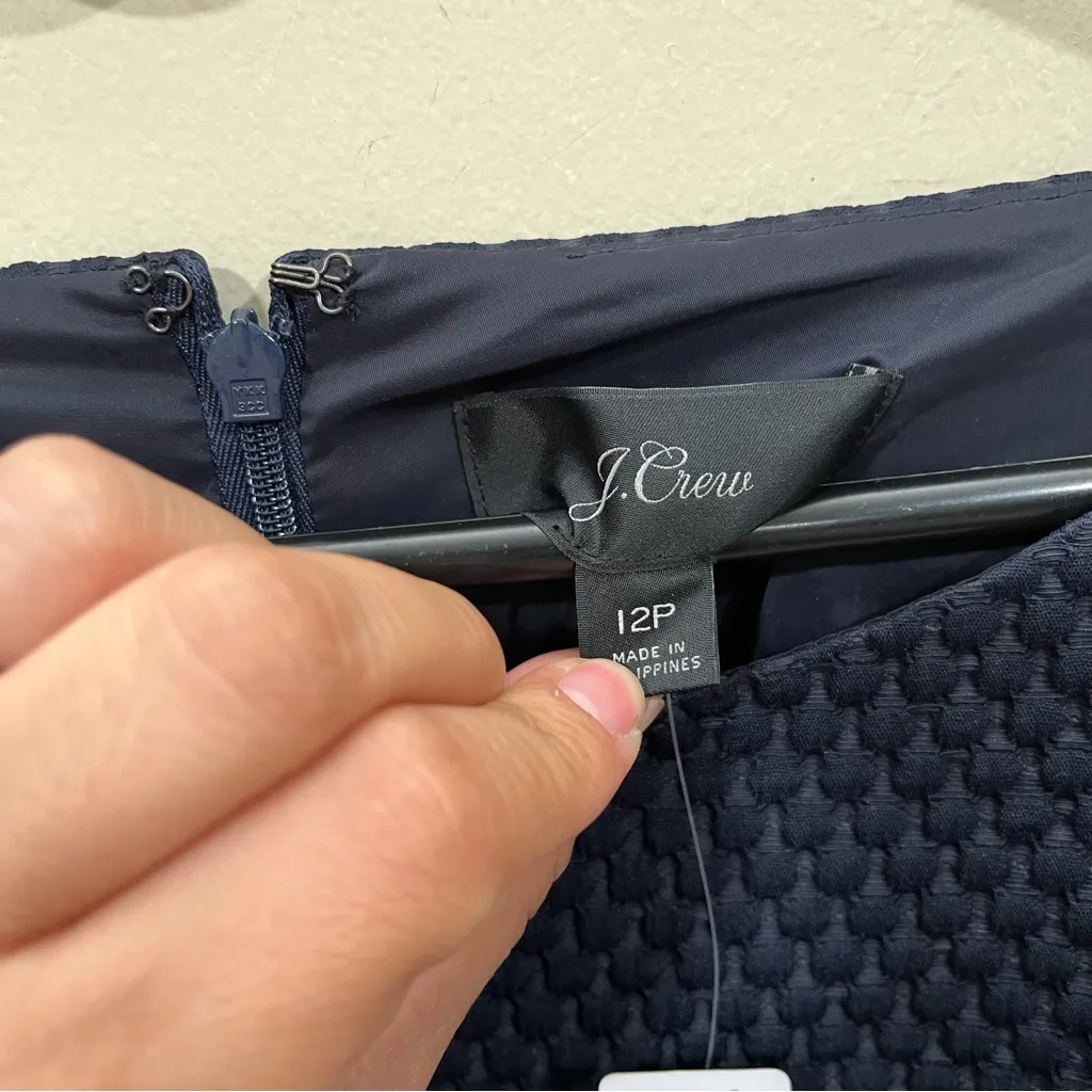 NWT J.Crew Boatneck Sheath Dress navy size 12 petite office career modest - Image 7