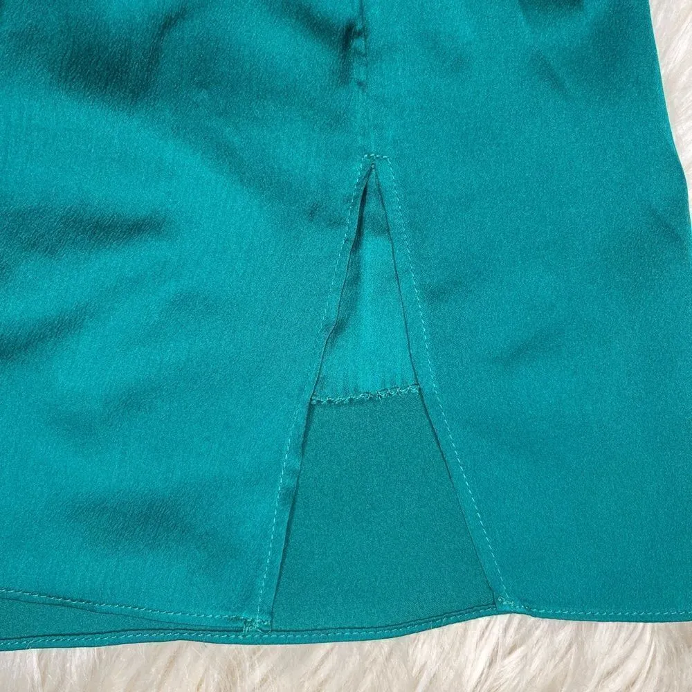 Laundry By Shelli Segal Aloe Vera green Long-sleeved blouse sz Medium - Image 3