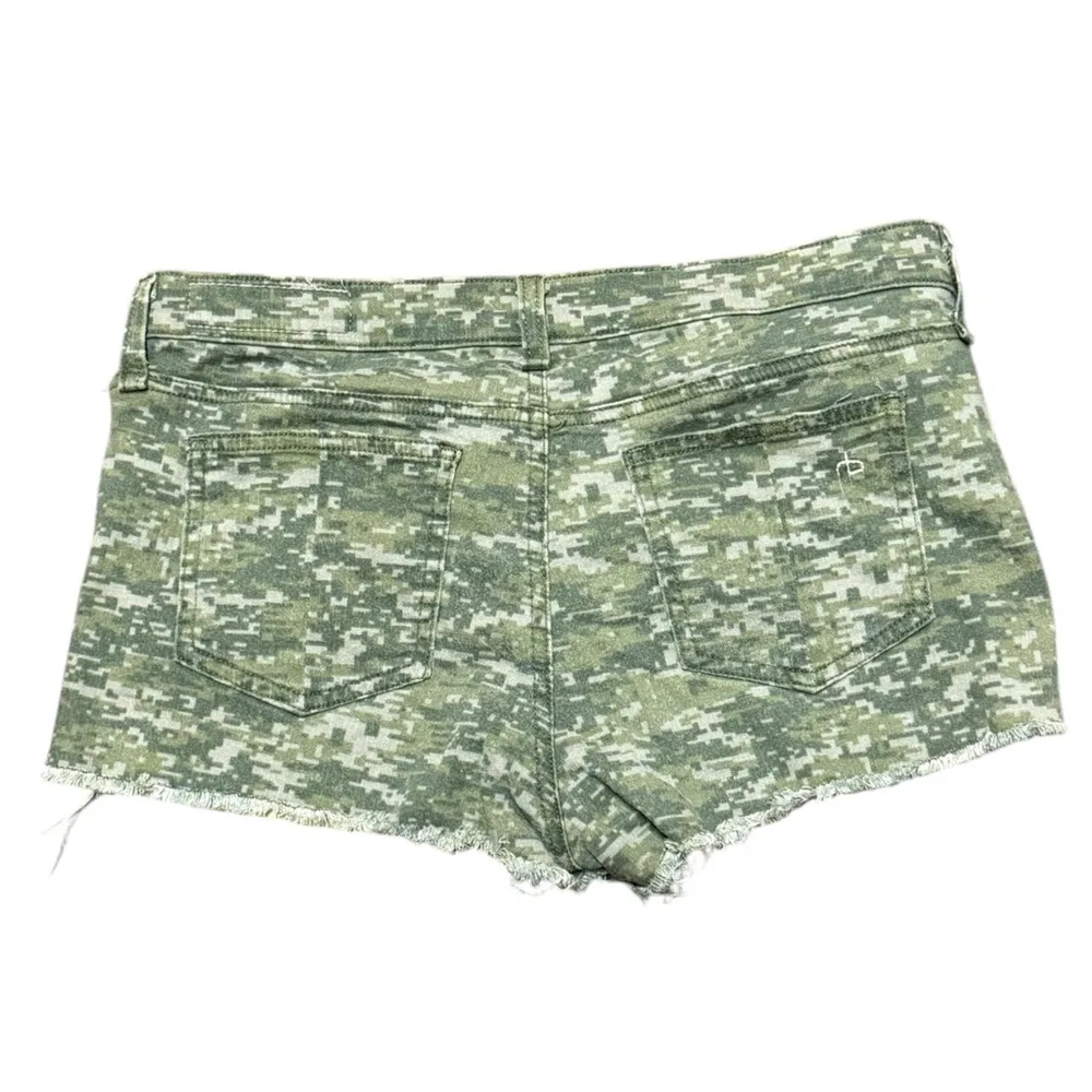 Rag & Bone jean shorts low rise camouflage green size 27 - Image 2