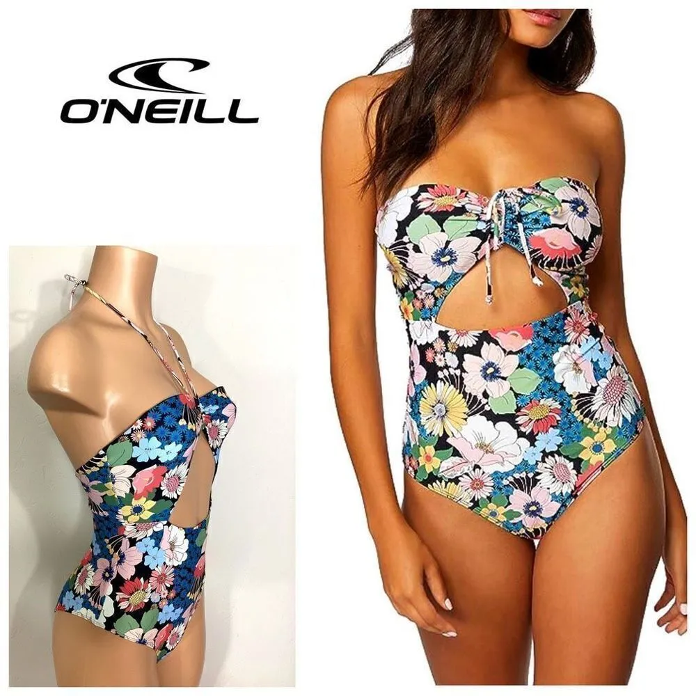 New. O’Neill floral one piece. Small. Retails $99 Blue Size XS - Image 2