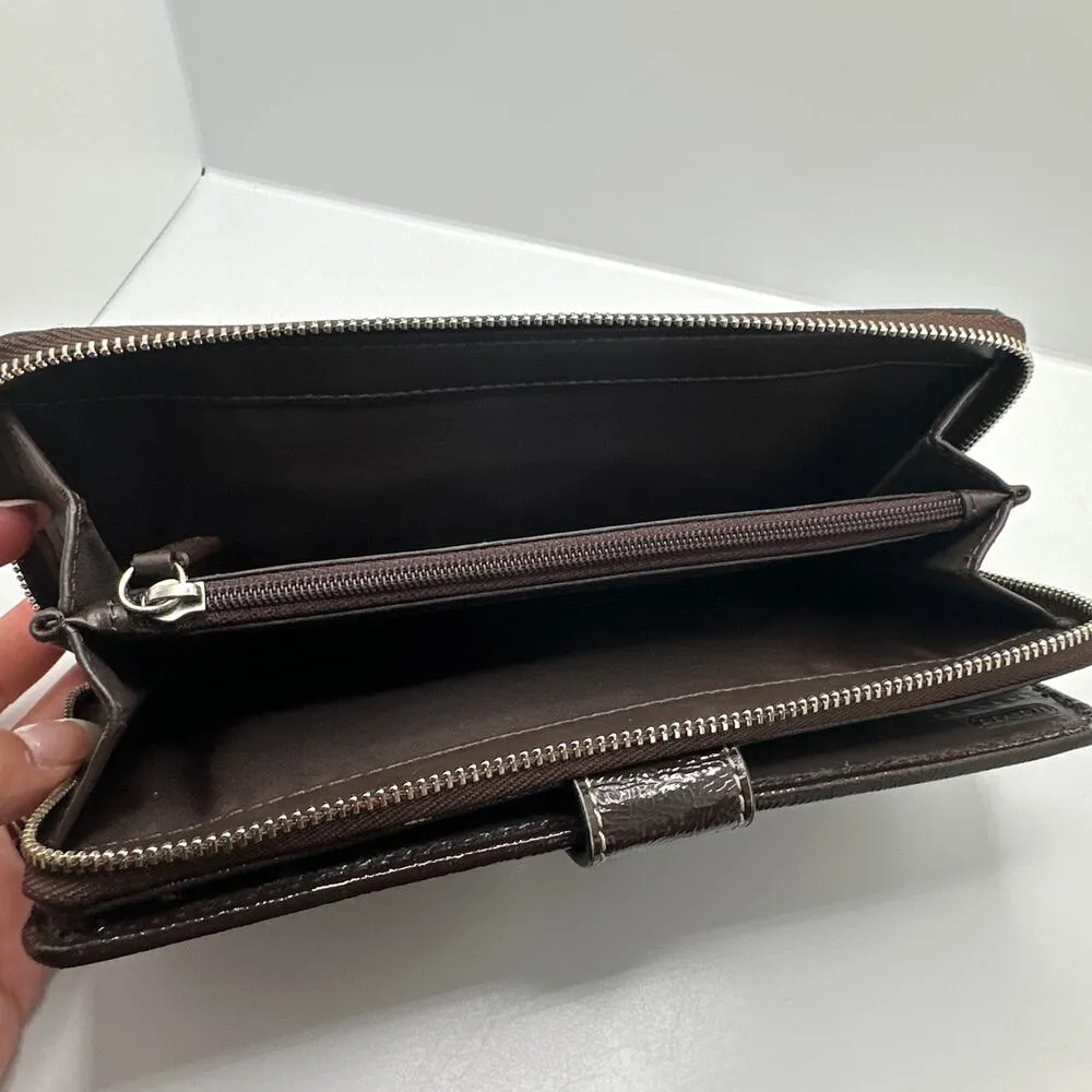 COACH Brown Signature Canvas Wallet - Image 9