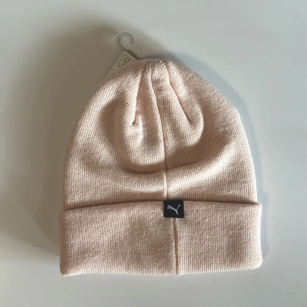 Puma Womens Logo Knit Beanie Light Pink NWT - Image 3