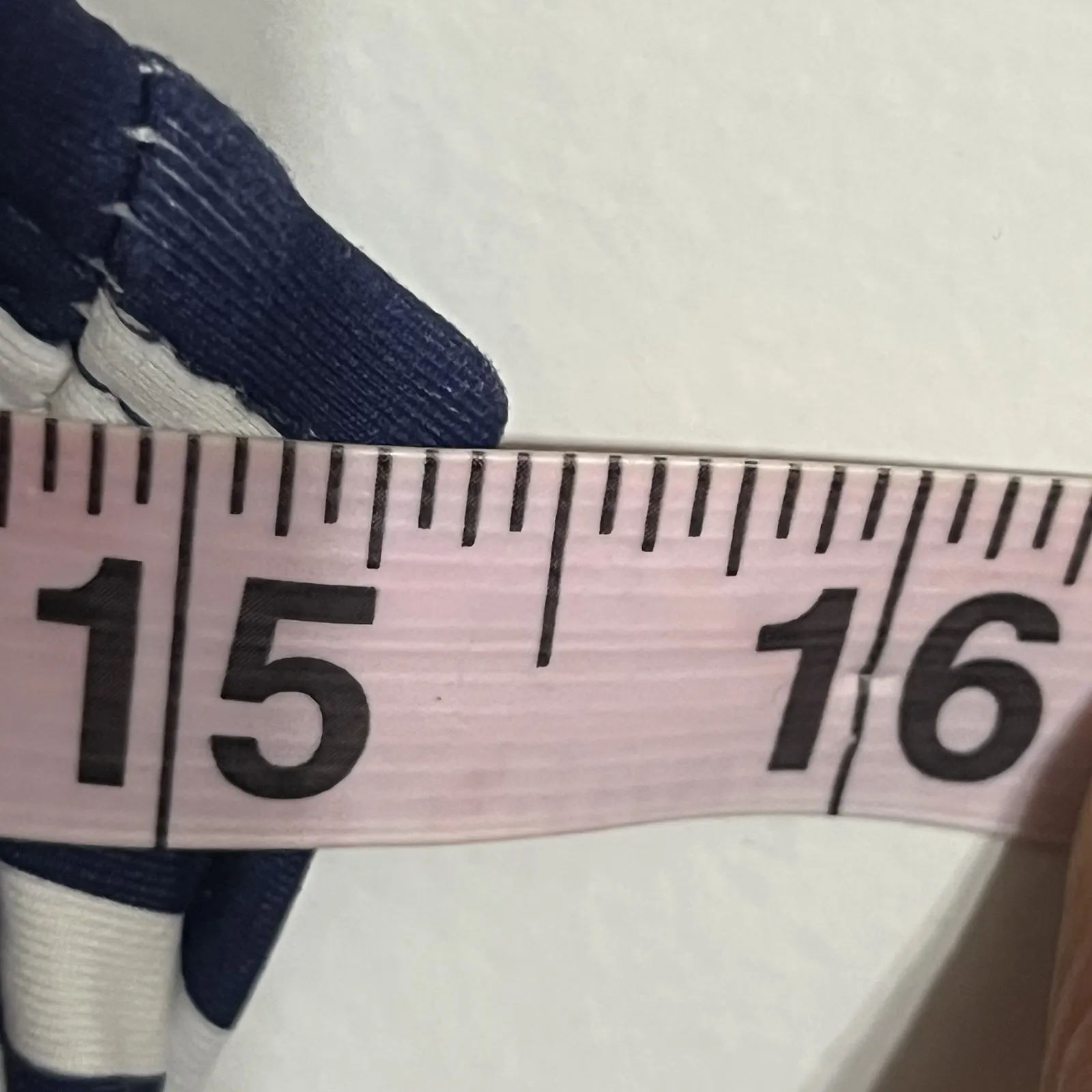 Lands End One-Piece Halter Swimsuit Women's Size Medium Blue & White Stripes - Image 4