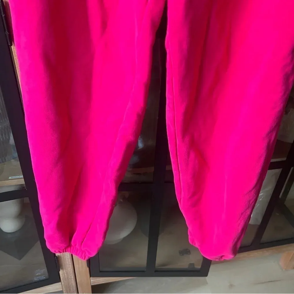 Bo&Tee sweatpants Barbie pink neon embroidered high waisted oh Polly joggers - Image 6