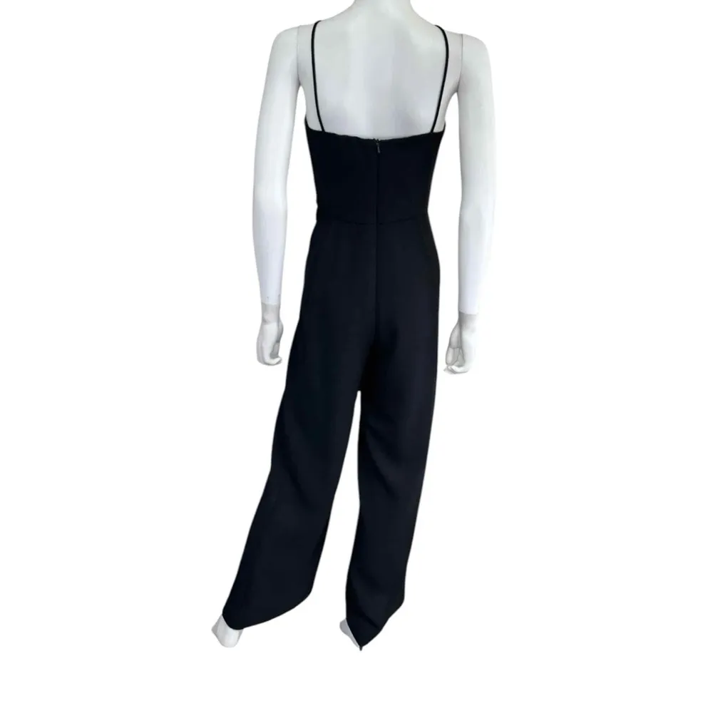 BLACK HALO Black Halter Jumpsuit Size 4 - Image 3