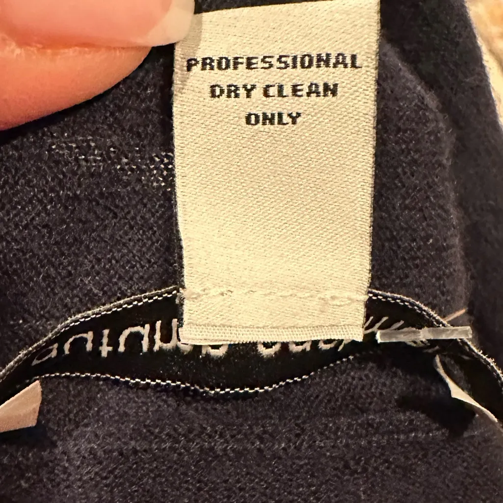 Autumn Cashmere Dark Navy Blue Open Front Cardigan Bell Sleeve Sweater Size S - Image 6