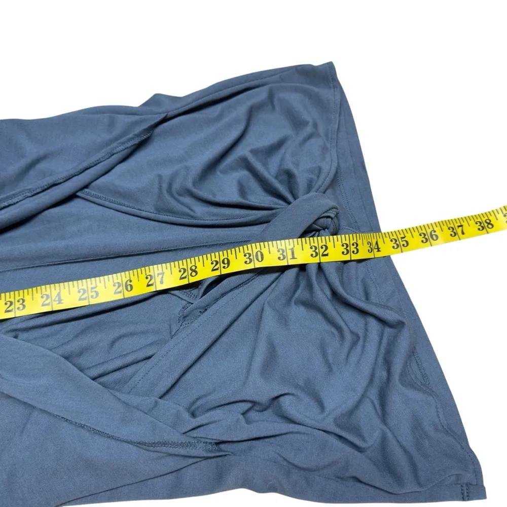 Isabel Marant Etoile Roxane Draped Jersey Dress Slate Blue Size 34 USA Size 2 - Image 14