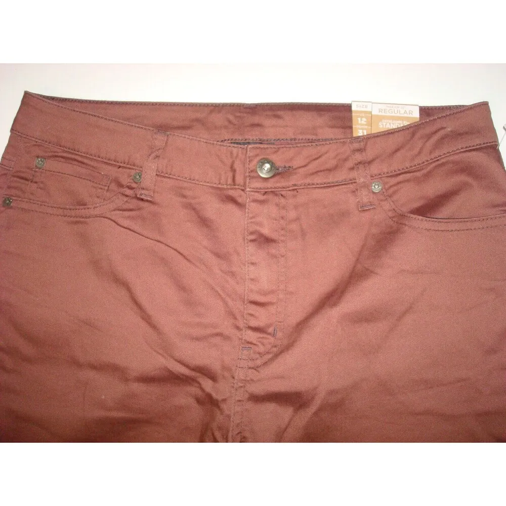 New NWT Womens 12 31 x 32  Prana Kayla High Rise Jeans Pants Dark Brown Organic - Image 3