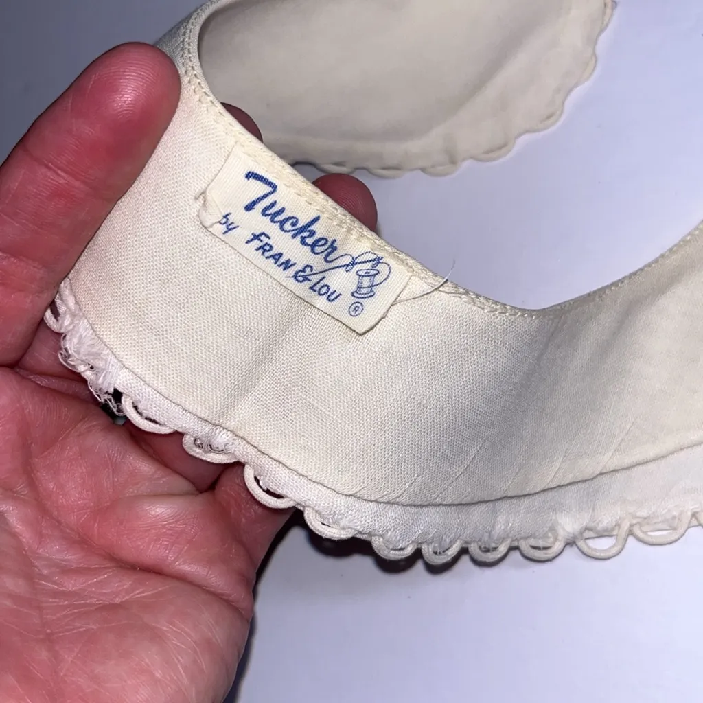 Vintage Storybook Collar Tucker by Fran & Lou Cream Scalloped Collar Twee - Image 2