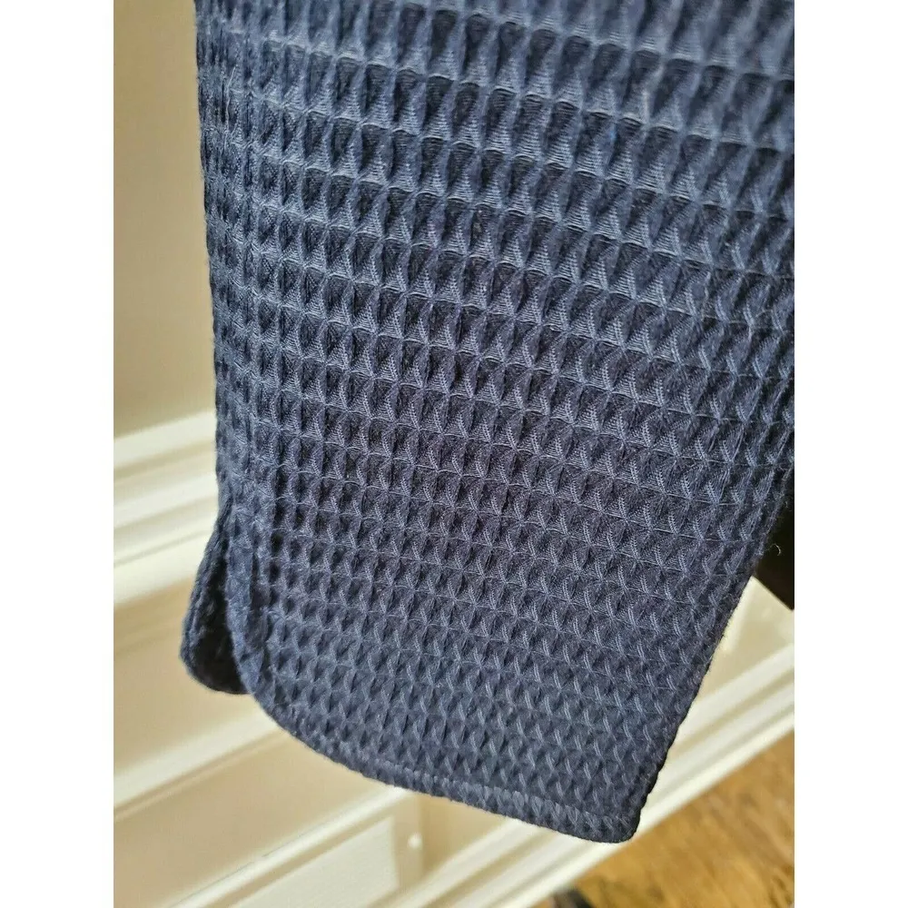 Talbots Women's Blue 100% Cotton Long Sleeve Front Buttons Fitted Blazer Size 4 - Image 4