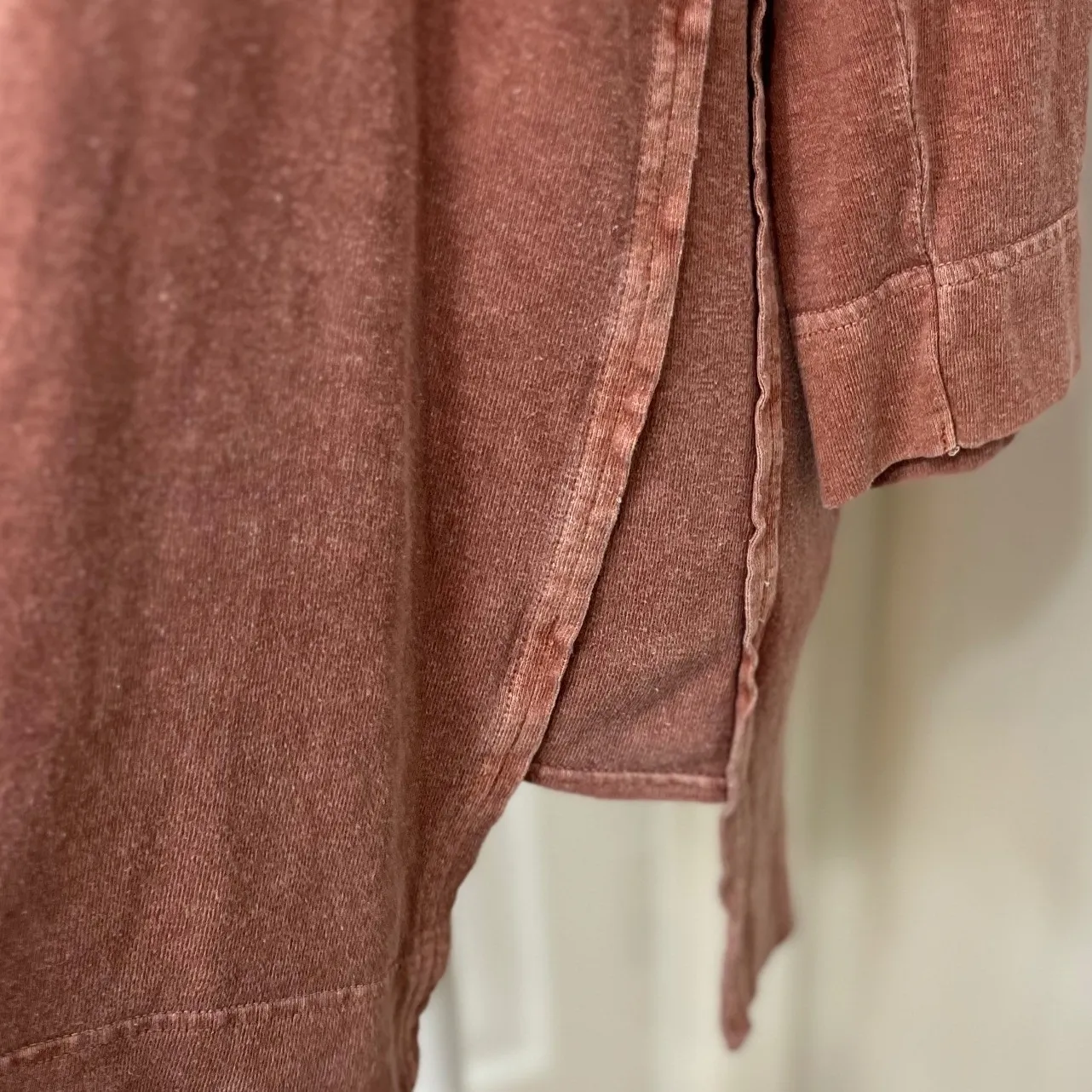 POETRY Sz 6 Washed Rust Cotton Hemp Long Sleeve Tunic Top Gorpcore Lagenlook - Image 3