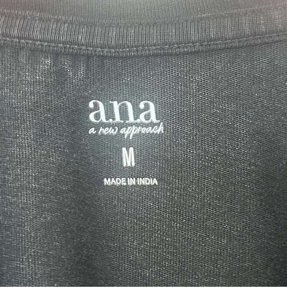 A.n.a. Medium Rouched Tie Dye Marbled Dark Grey Top - Image 7