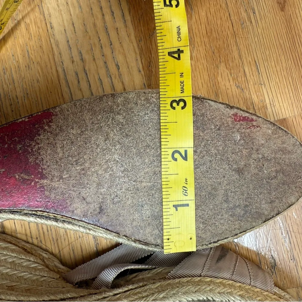 CHRISTIAN LOUBOUTIN Wedge Strappy Summer Sandals Tan size 40 - Image 10