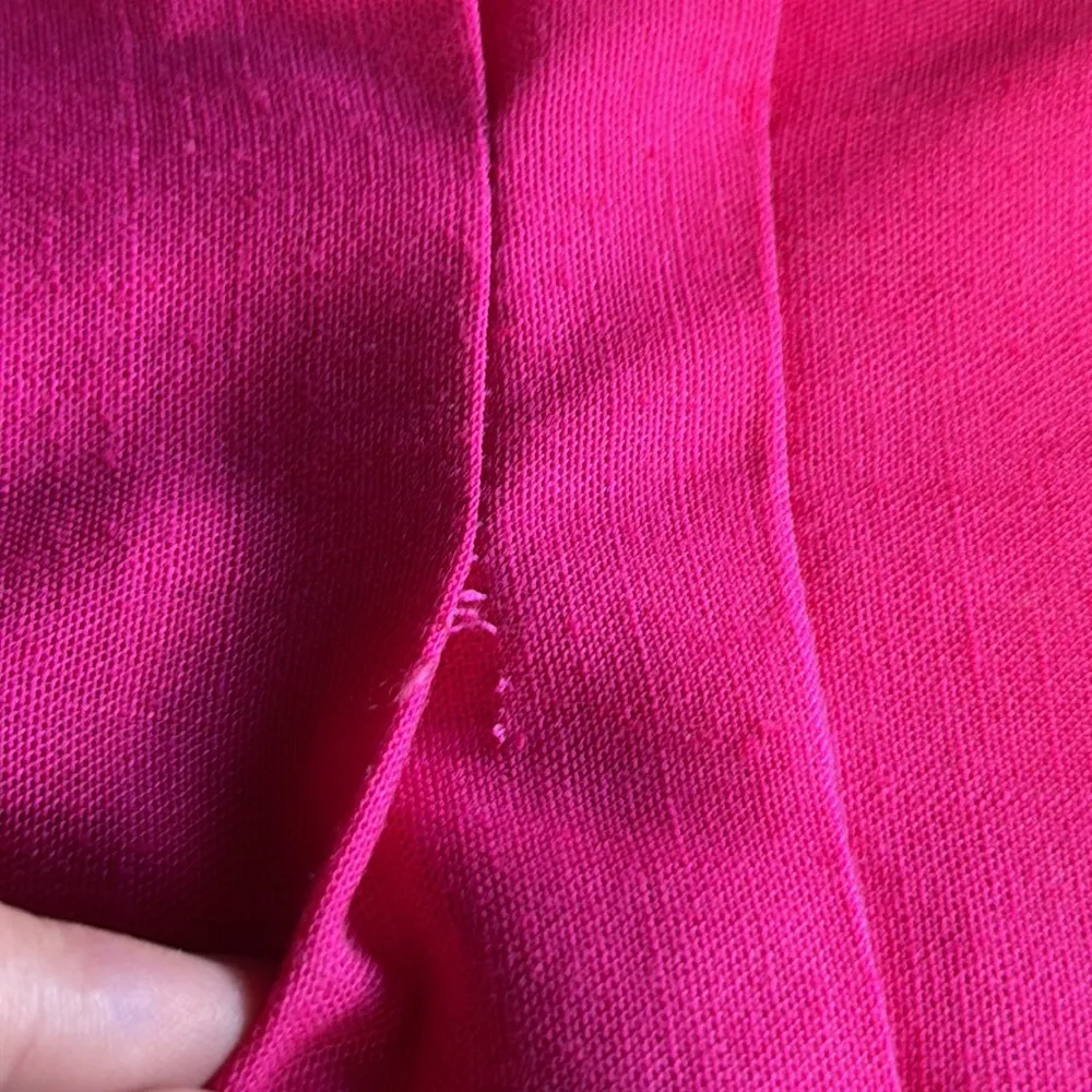 Vintage Images of Many Colors by Lucrezia Linen Two Piece Dress Pink Size 6 - Image 13