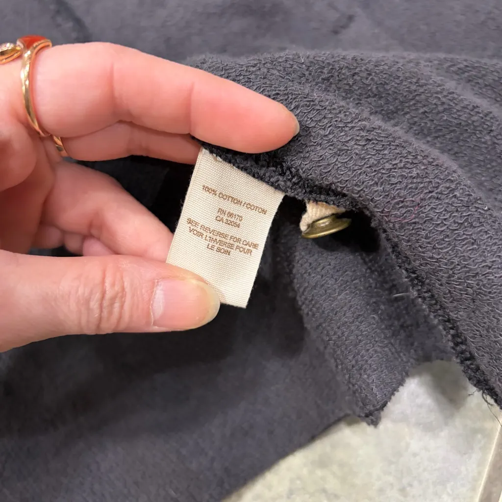 Free People Womens Sweatshirt Waterfall Ruffle Zip Up Jacket Sz M Boho Grunge - Image 9