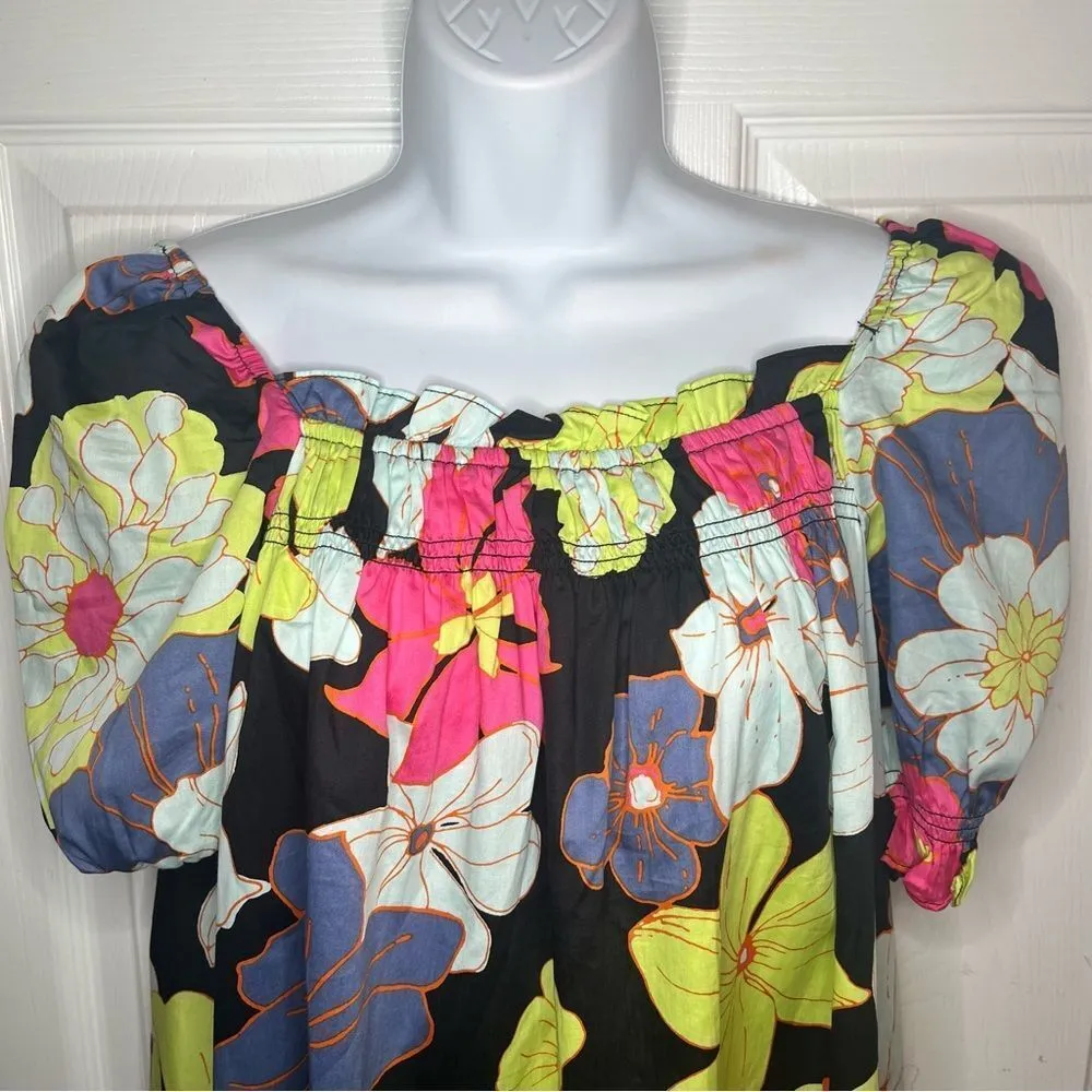 Modcloth Summertime Garden Stories
Smocked Mini Dress Honolulu Floral M NWOT - Image 5