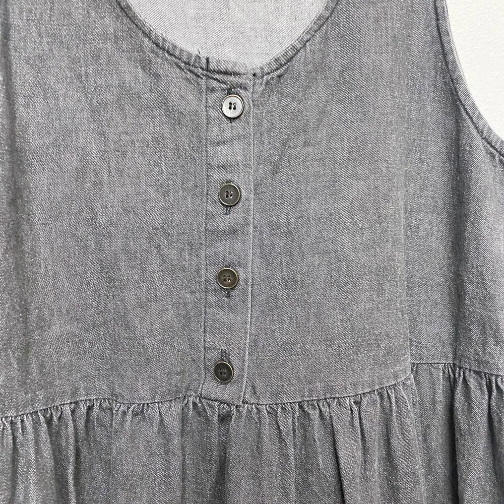 Vintage LADY IN WAITING Maternity Overall 60’s 70’s Dress Size Small 1 Pocket Yellow - Image 3