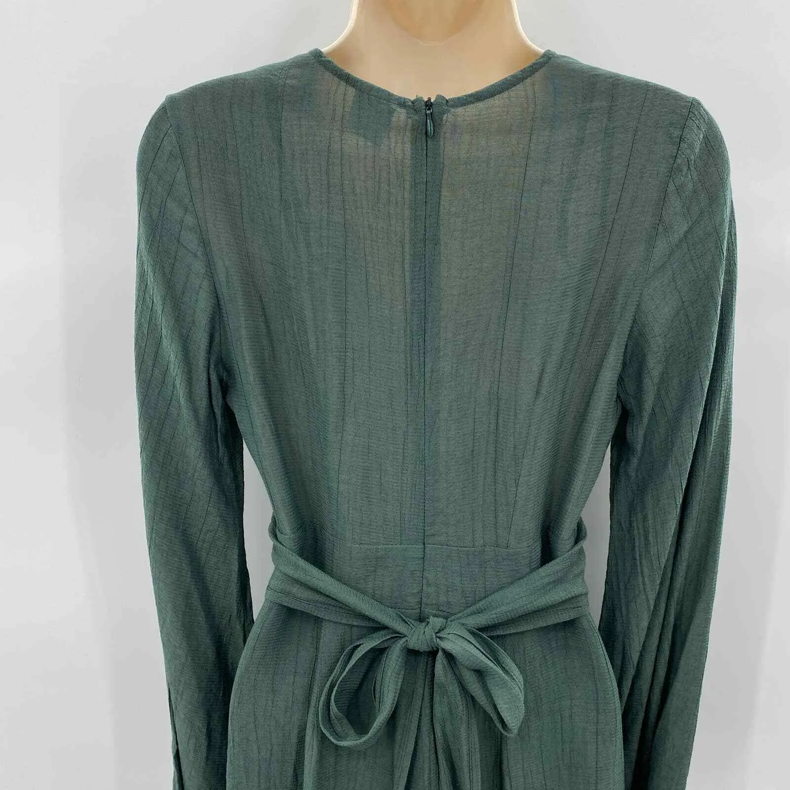 Angel Biba Forest Fairy Mini Dress Womens XS Emerald Green Polyester Tie Waist - Image 5