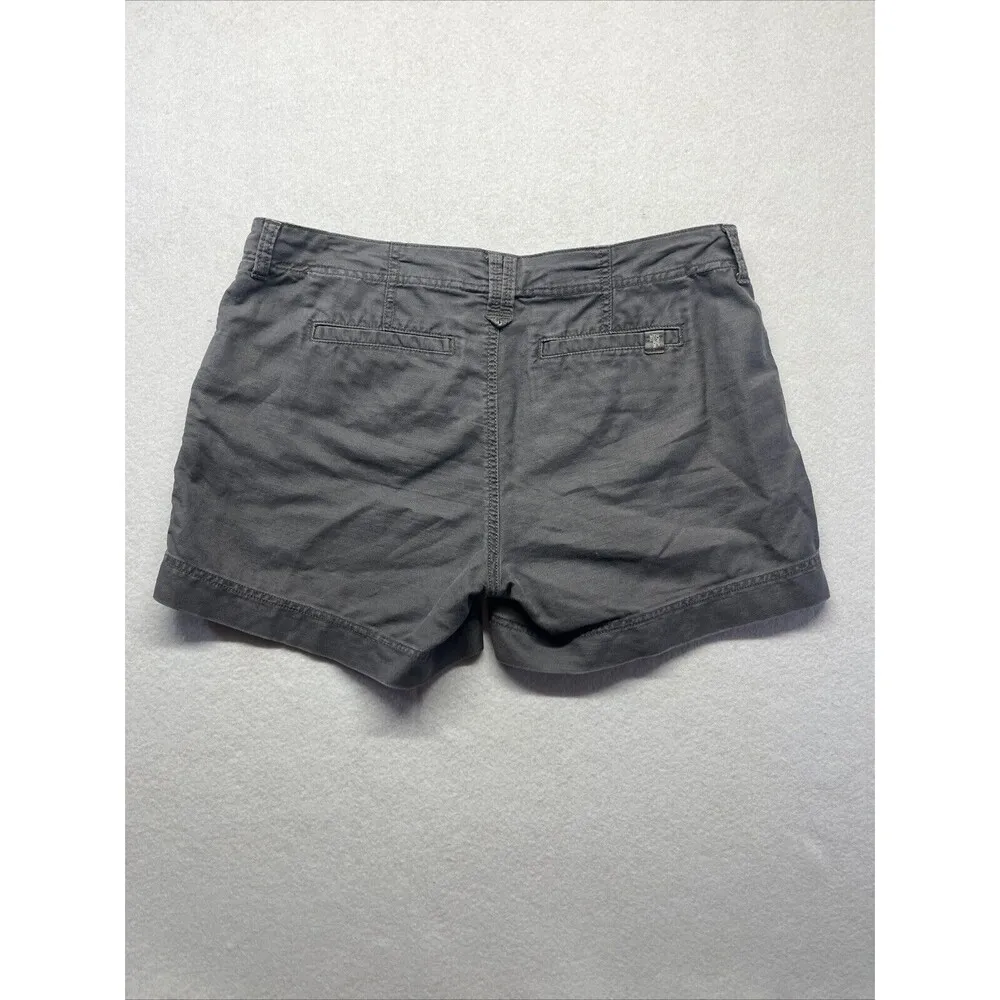 The North Face Gray Shorts Cotton Linen Blend Women’s Size 10 Long Hiking - Image 4