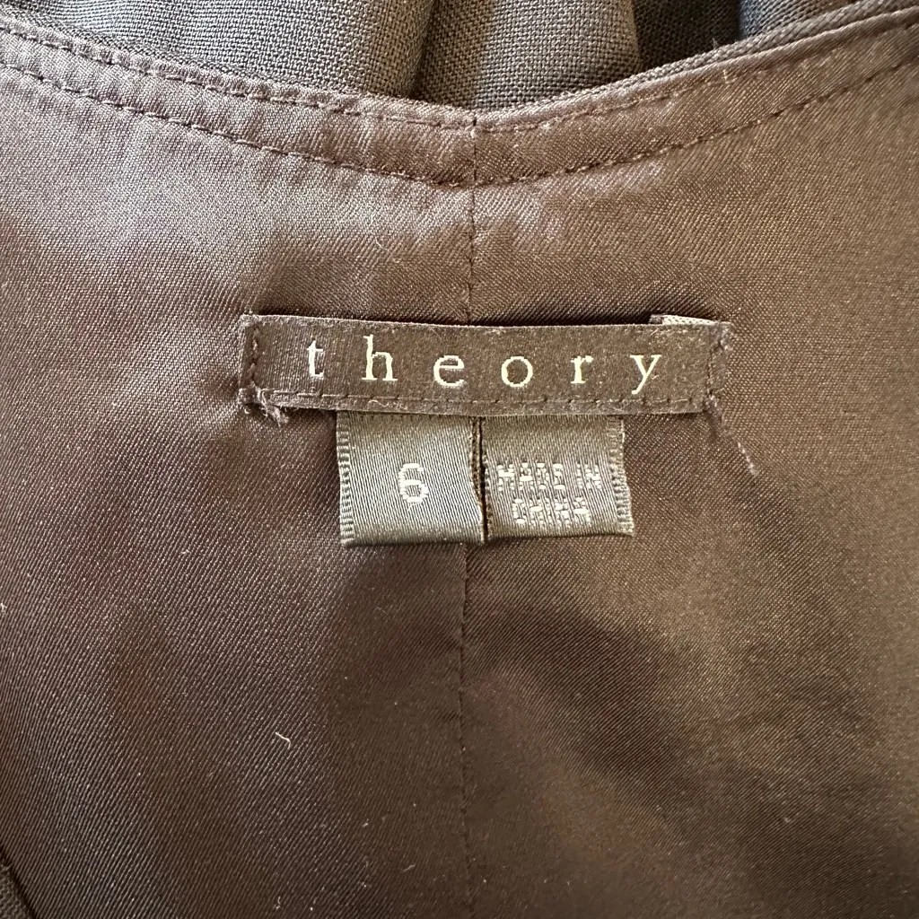 Theory Little Black Dress Business Casual Cocktail Size 6 - Image 4