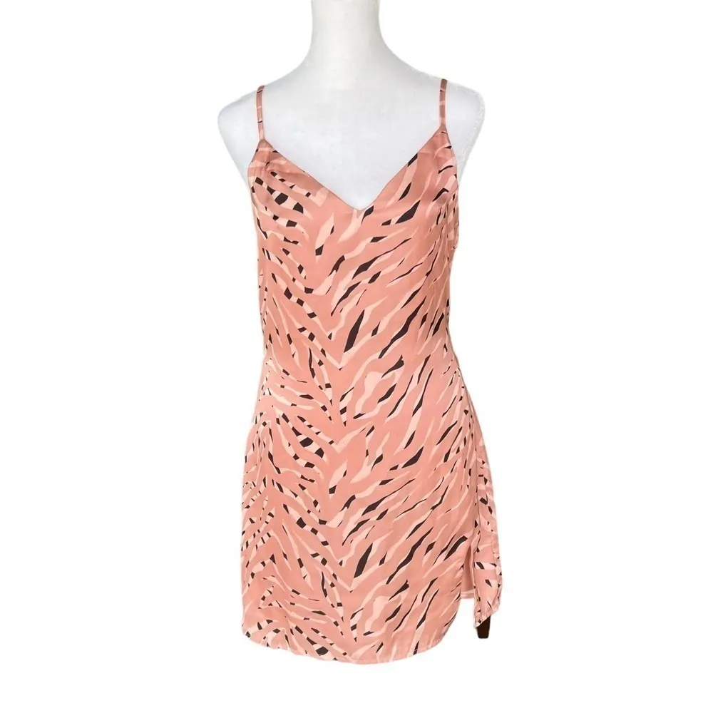 Storia - Heidi Zebra Satin 90’s Slip Dress Sz S - Image 2