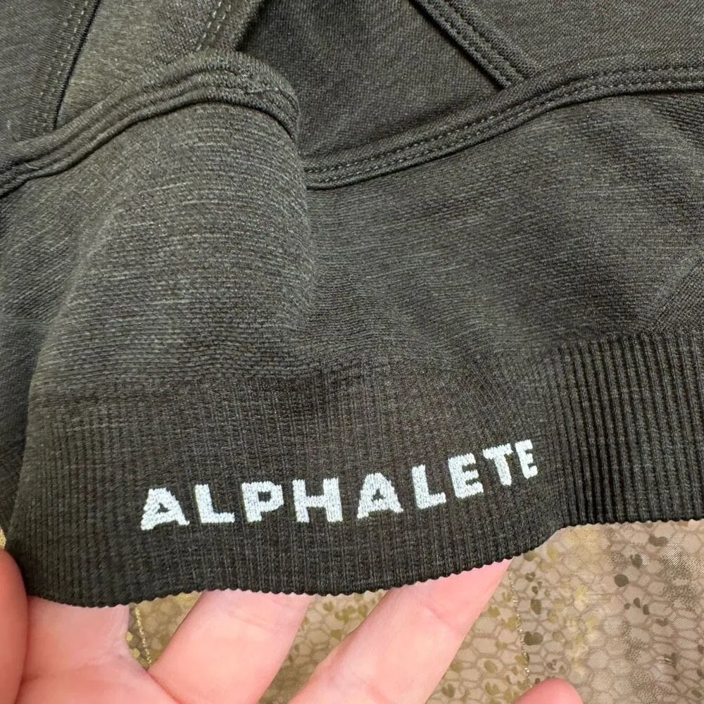Alphalete  Amplify Bra Canteen Deep Olive Green XS - Image 3