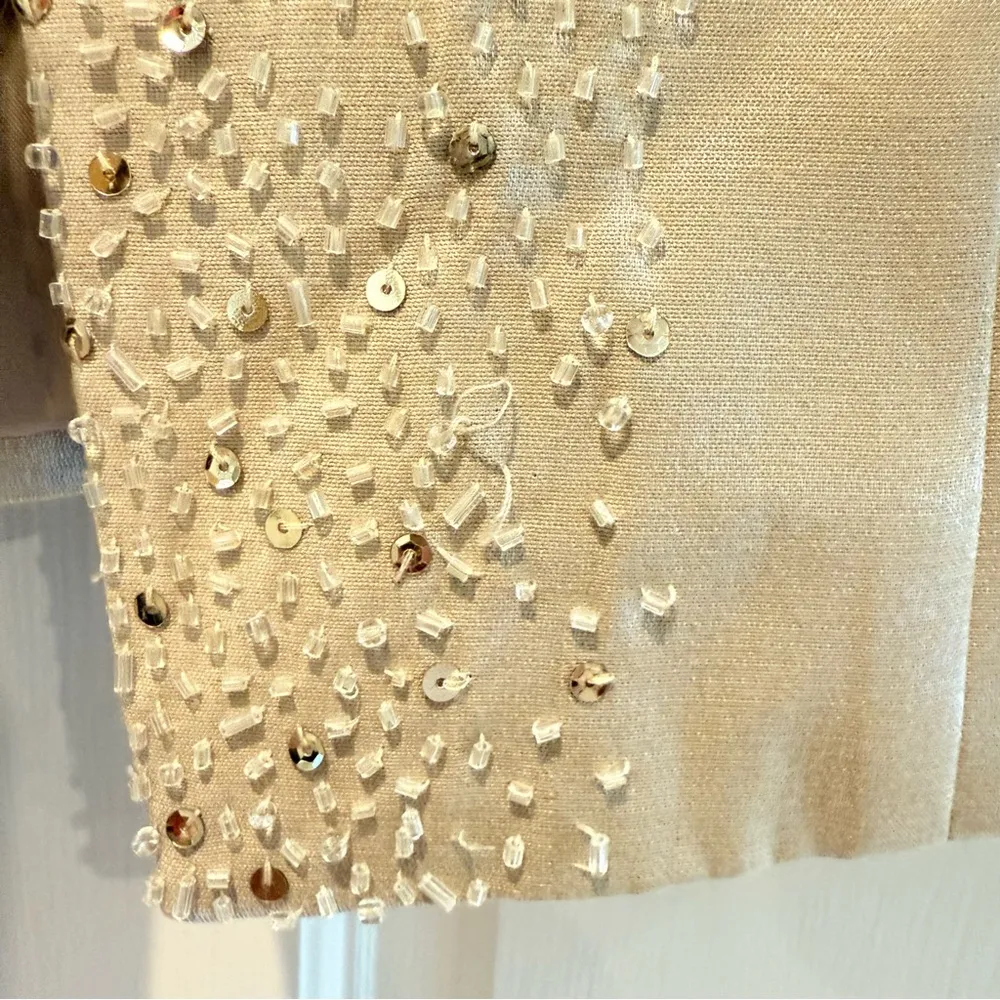 Alex Evenings Skirt Suit Long Sleeve Blazer Lined
Champage Gold Size 8 - Image 9