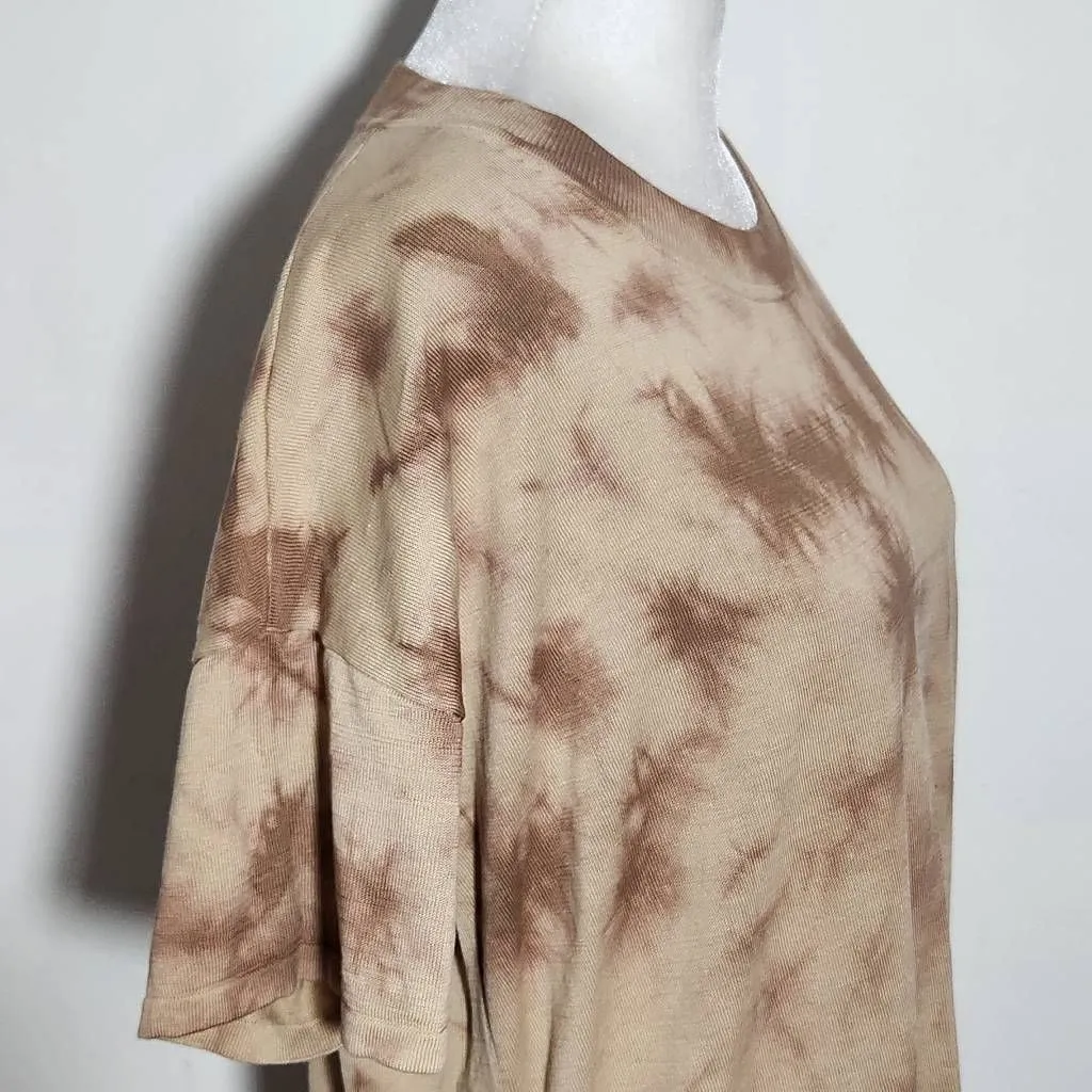 Banana Republic Tan Dyed Short Sleeve Knit Top Size Large Brown Dyed Sweater - Image 5