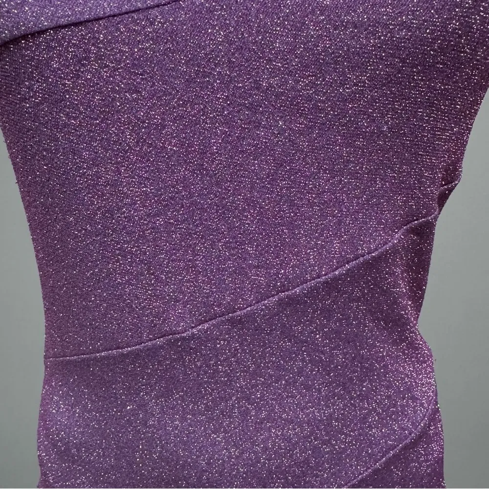 Princess Polly Sparkle Shimmer Glitter Bodycon Party Dress Crisscross 4 Purple - Image 3