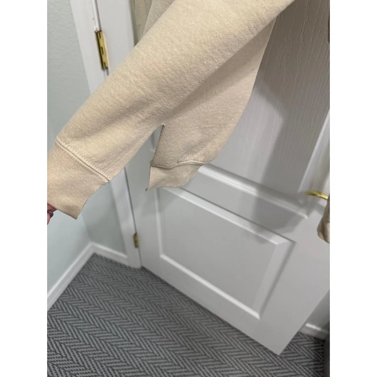 Beige “Camping” Definition Sweatshirt | Rustic Outdoor‎ Graphic Pullover - Image 4