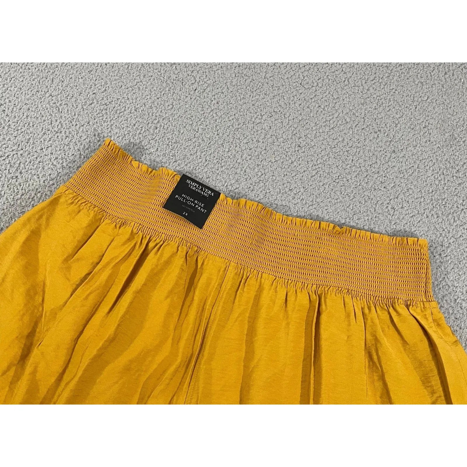 NWT Simply Vera Vera Wang Pull-On Pants Women 2X Gold High-Rise Wide Leg - Image 5