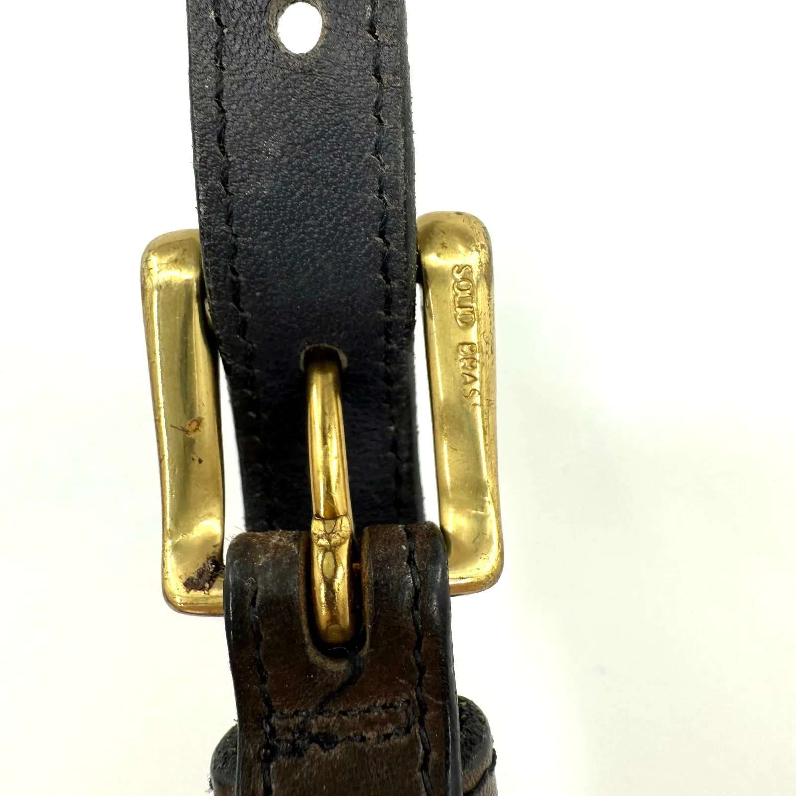 Dooney and Bourke Vintage Black Leather Crossbody Zip Up Purse Bag Pocketbook - Image 6