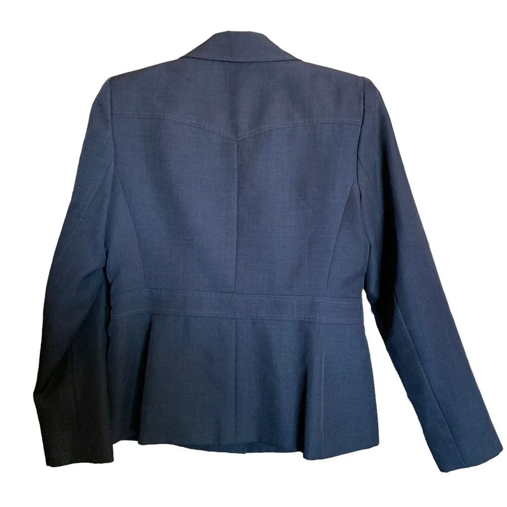 Le Suit Womens Size 4 Brown 3 Button Suit Blazer Career Jacket - Image 3