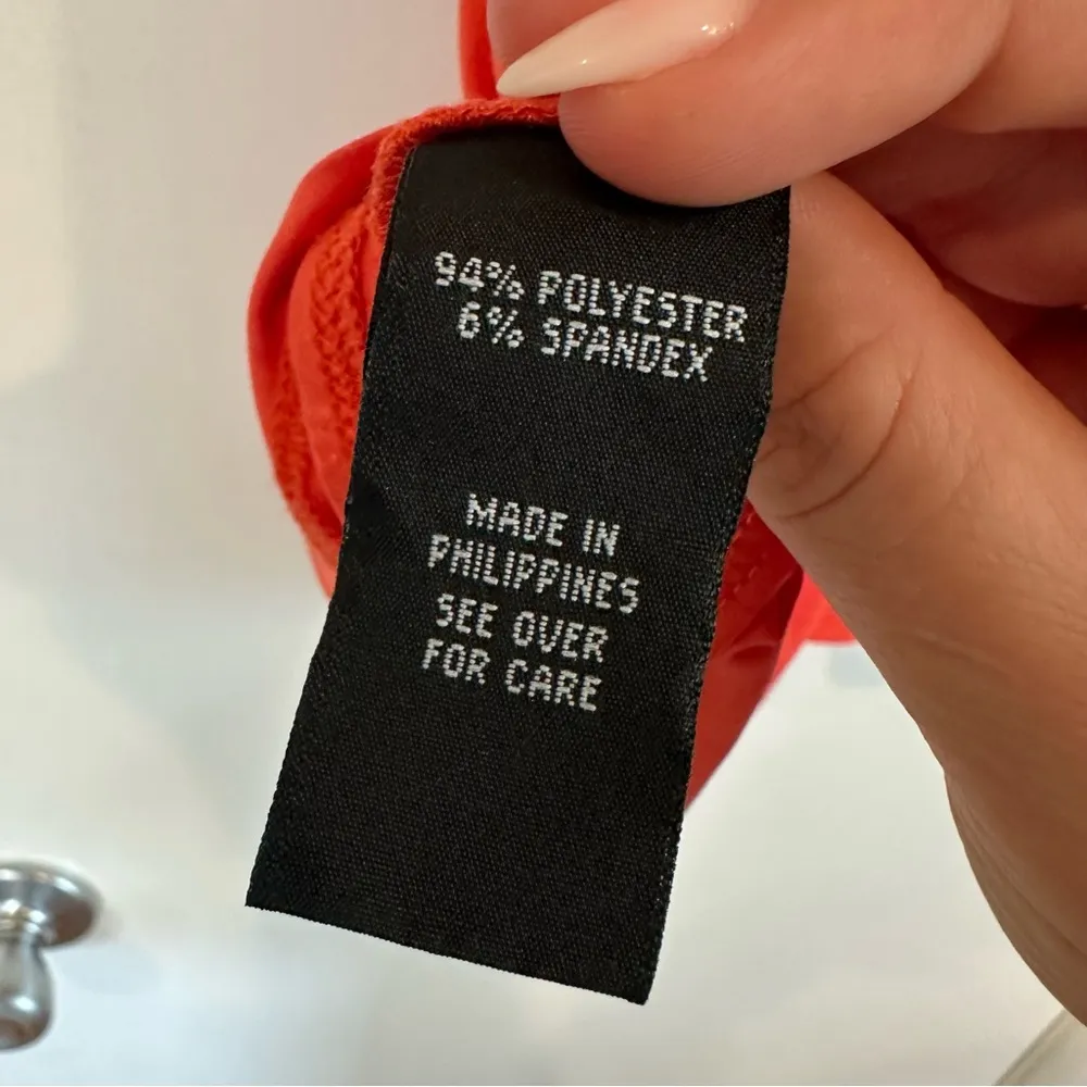 BCX Y2K Office Siren Blouse. Size: Medium. Color: Orange. - Image 7