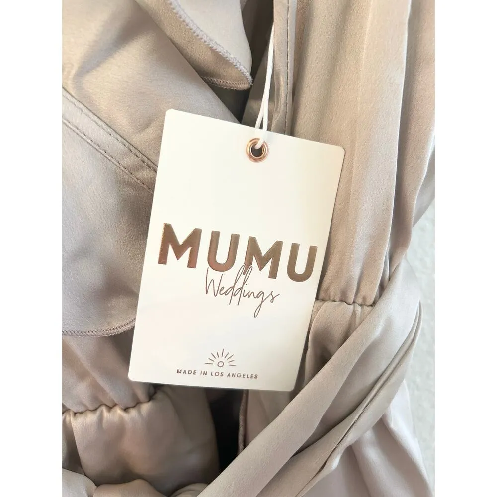 Show Me Your Mumu Samantha Ruffle Wrap Dress Show Me The Ring Luxe Satin 1X NWT - Image 10