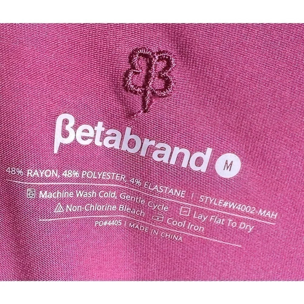 Vintage Betabrand Drape Jersey Midi Dress Short Sleeve Women's Pink Size M - Image 3