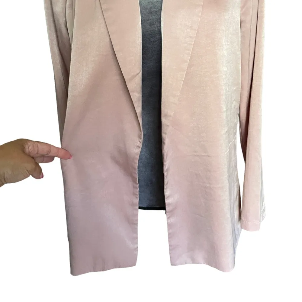 Sadie & Sage Open Front Lightweight Blazer Size L Pink Size L - Image 7