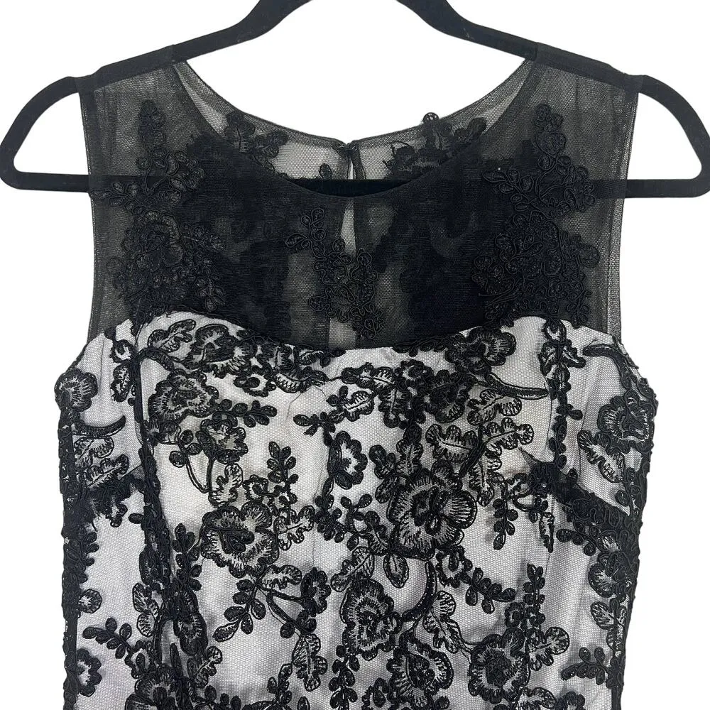 Baby Online Womens Dress Small Lace Mesh Mermaid Party Wedding Guest Formalwear Black - Image 4