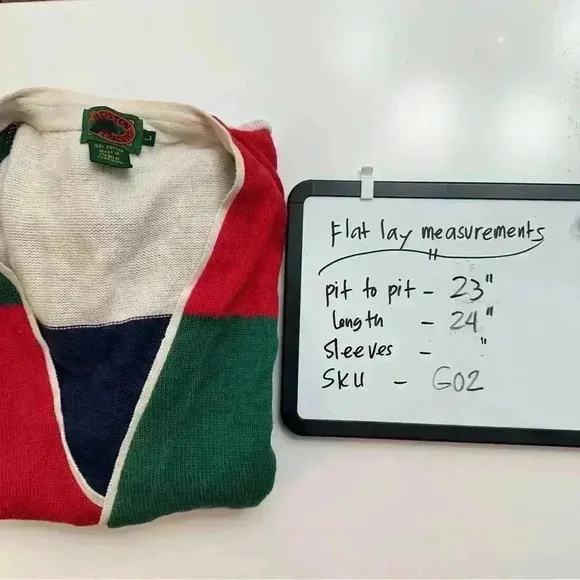 Boston Traders Sweater Vest Front Pockets Button Up Christmas Womens Size Large - Image 9