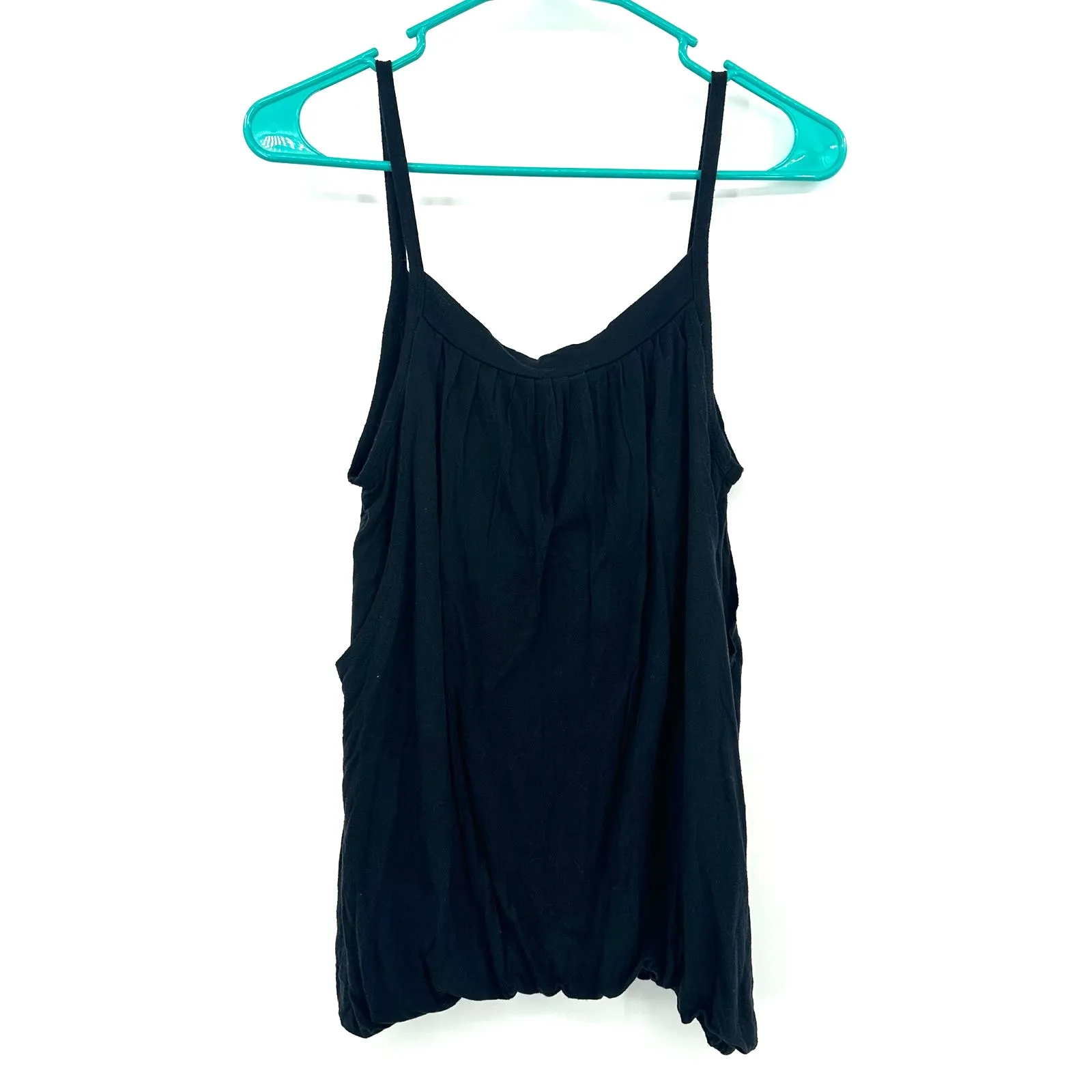 Tommy Jeans Size Medium‎ Tank Top Black Layered Bubble Hem Basic Undershirt - Image 2