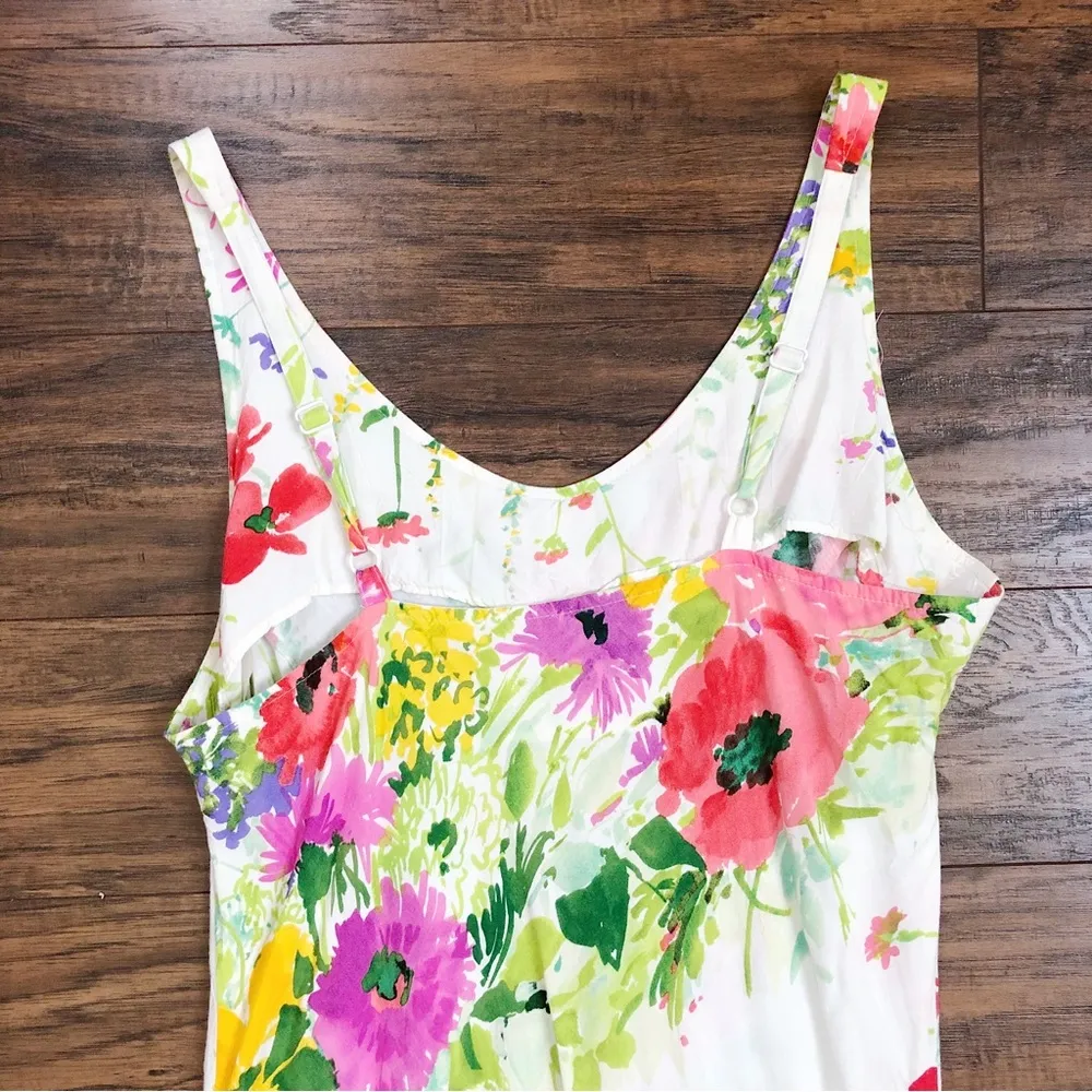 Jams World • vintage floral midi dress shirt top Hawaiian Cottage Bouquet - Image 11