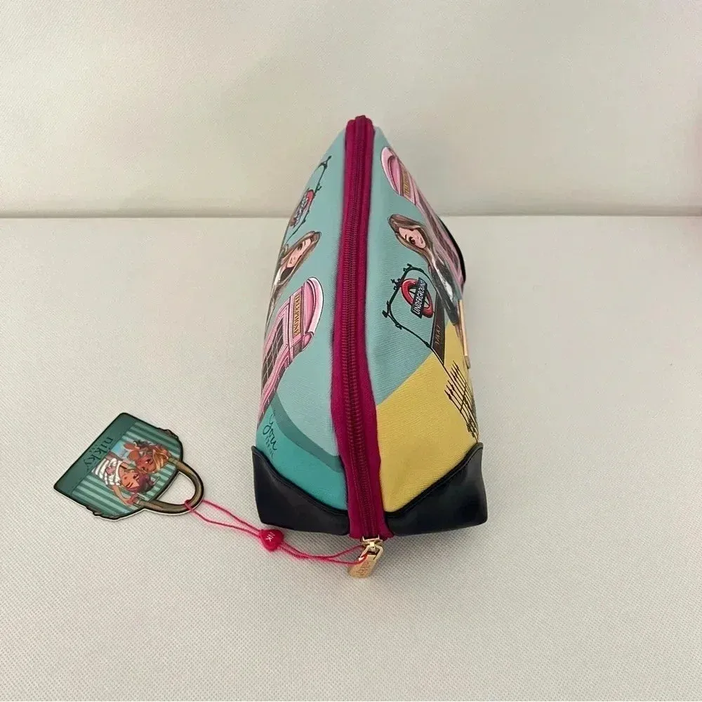 Nikky By Nicole Lee Large Oval Makeup Pouch Cosmetic Bag Miss Your Call - Image 4