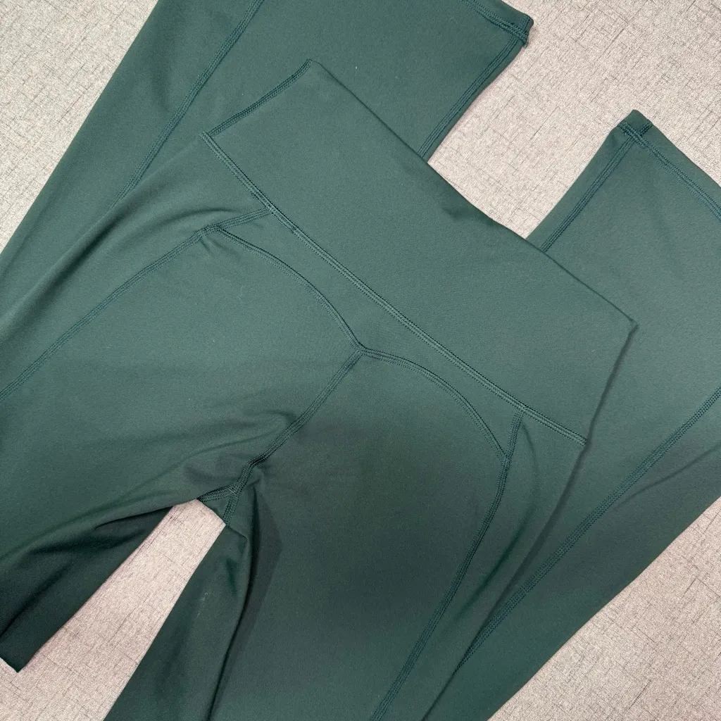 Fabletics Oasis PureLuxe High Waisted Kick Flare Leggings Pant Storm Slate Small - Image 13