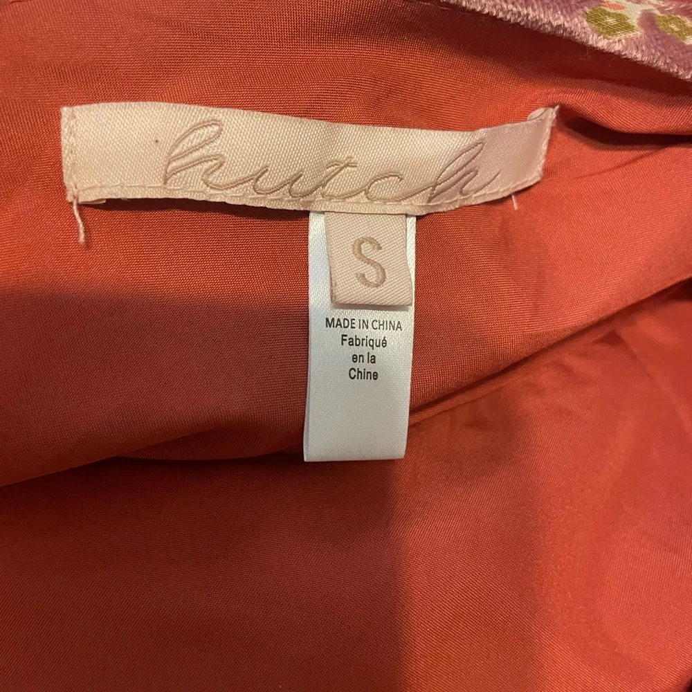 Anthropologie X Hutch Pink Velvet Slip Maxi dress small - Image 5