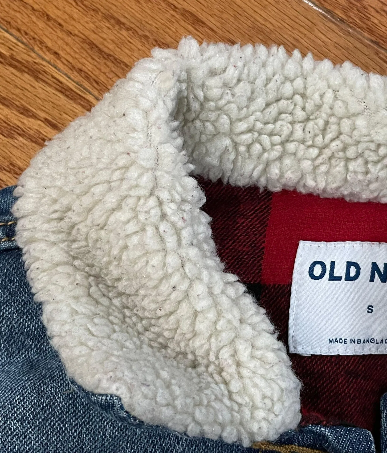 New  Plaid Jean Jacket Small - Image 6