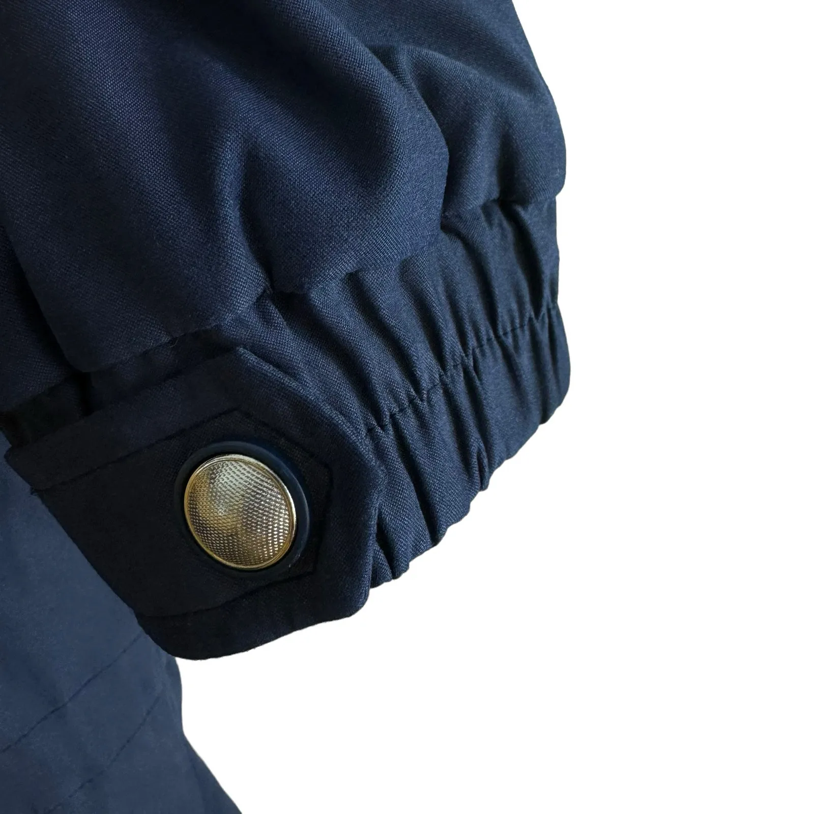 Vintage Andy Johns Navy Blue Fur Hooded High Neck Jacket Zippered Pockets Size M Size M - Image 6