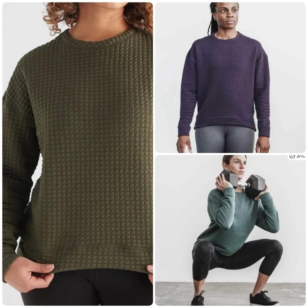 Lot of 3 No Bull quilted crew neck tops - Image 2